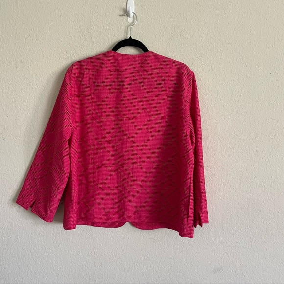 Alfred Dunner Pink Women's lightweight Jacket size 14 semi sheer elegant summer - Picture 9 of 10